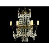Iron, Brass, and Glass 6-Arm Chandelier
