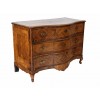 Walnut and Mixed Veneers 3-Drawer Commode