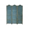 Velvet Upholstered 3-Panel Floor Screen