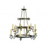 Brass 12-Light Chandelier