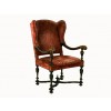 Walnut and Upholstered Poltrona