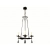 Painted and Wrought Iron 4-Light Chandelier