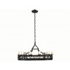Oval Wrought Iron 10-Light Chandelier