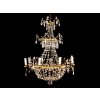 Brass, Iron & Glass 8-Light Chandelier