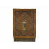 Tooled and Painted Leather Wall Hanging