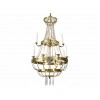 Tall Brass 10-Light Chandelier
