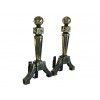 Pair of Brass Plated Andirons