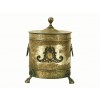 Silvered Brass Coal Bin