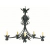 Wrought Iron 5-Arm Chandelier