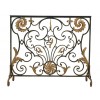 Wrought Iron and Gilt Metal Fire Screen