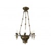 Patinated Brass 8-Light Chandelier