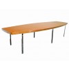 Birchwood and Chrome Dining/Conference Table
