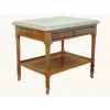 Fruitwood and Walnut Marble Top Table