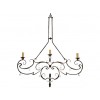 Wrought Iron 3-Light Horizontal Chandelier
