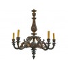 Giltwood 5-Arm Chandelier