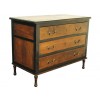 Walnut and Ebonized 3-Drawer Commode