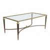 "Charles & Fil" Steel and Brass Coffee Table, stamped