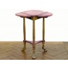Giltwood and Velvet Drop-Leaf Table