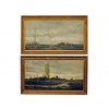 Pair of Oils on Canvas in Period Giltwood Frames, signed A. Girbal