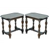 Near Pair of Turned Walnut Low Tables