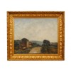 Oil on Canvas of an Italian Village, signed Agnelli