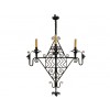 Wrought Iron 4-Light Chandelier