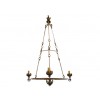 Painted and Wrought Iron 4-Light Chandelier