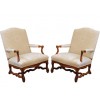 Pair of Carved Bois Clair Fauteuils