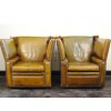 Pair of Leather Upholstered Adjustable Chairs