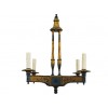 Painted Wood and Tole Chandelier