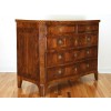 Walnut and Fruitwood Veneered 5-Drawer Commode