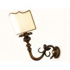 Pair of Patinated Pressed Brass 1-Arm Wall Sconces