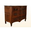 Provincial 4-Drawer Walnut Commode