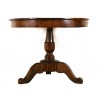 Solid and Veneered Walnut Circular Table on Tripartite Base