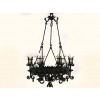 6-Light Wrought Iron Tiered Chandelier