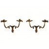 Pair of Wrought and Gilt Iron Wall Appliques