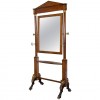 Walnut, Brass and Giltwood Dressing Mirror