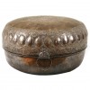Silvered Copper Round Hinged Top Box