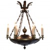 Cast and Gilt Metal 6-Light Chandelier