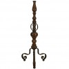 Stained Walnut and Iron Torchere