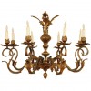 Patinated Brass 8-Light Chandelier