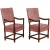 Pair of Walnut Armchairs