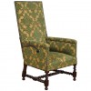 Large Dark Oak and Upholstered Bergere Inclinable