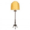 Wrought Iron Table Lamp with Custom Half Shade