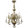 Large Brass 12-Light Chandelier