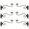6 Provincial Wrought Iron and Metal Wall Appliques