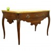 Walnut and Rosewood Inlaid 1-Drawer Console Table