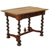 2-Drawer Walnut Side Table