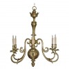 Cast Brass Quatrefoil 6-Light Chandelier