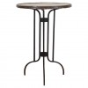 Iron and Marble-Top Bistro Table